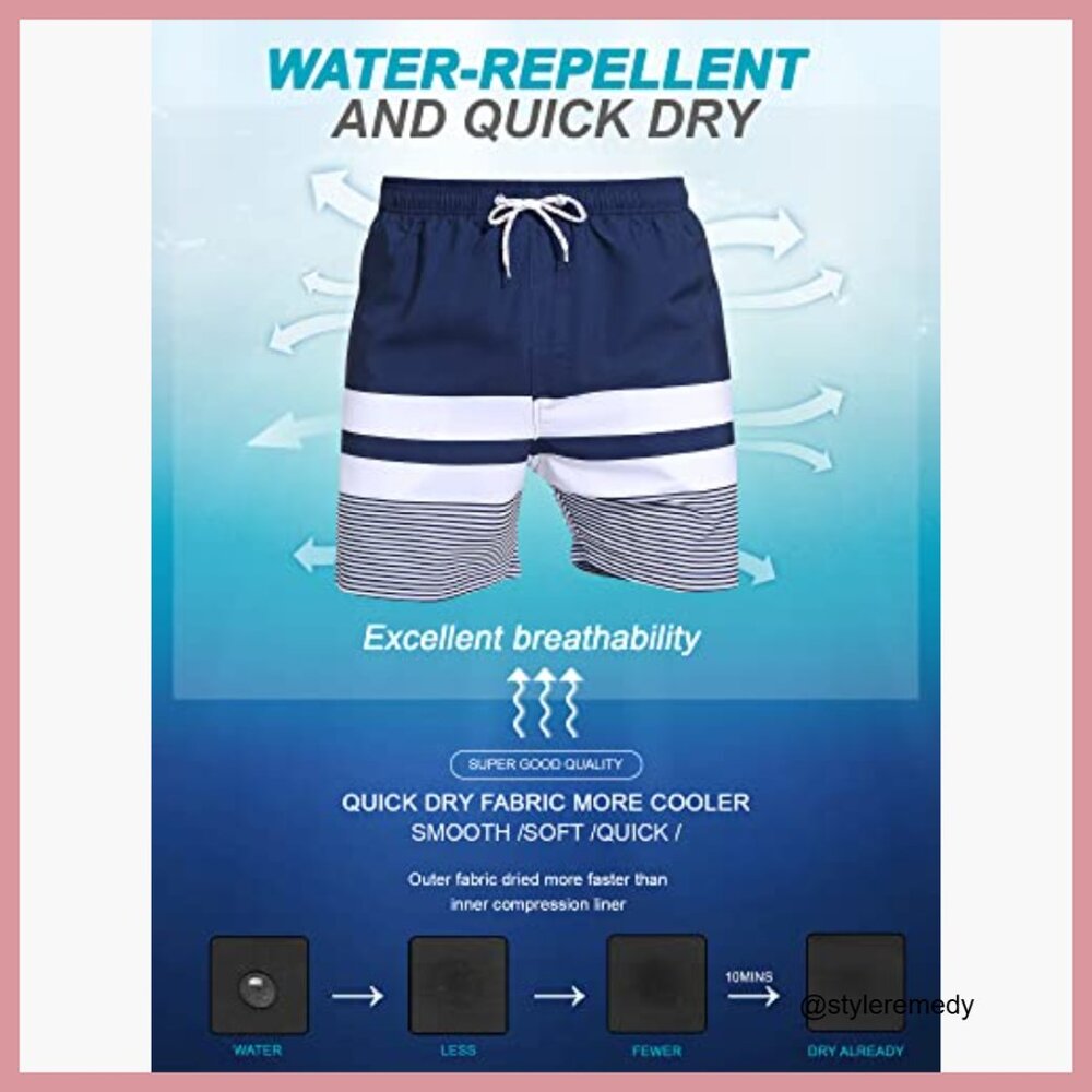 Compression Liner Swim Trunks Quick Dry With Zipp… - image 5